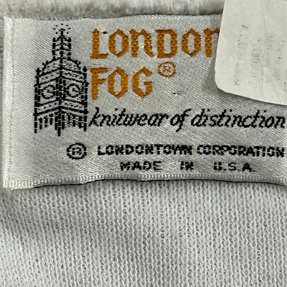 London Fog Mens White Tapered Sweater‎ Sz L